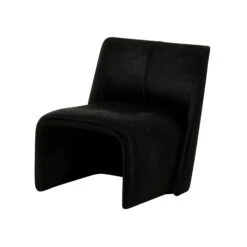 After Midnight Accent Chair In Black Hide