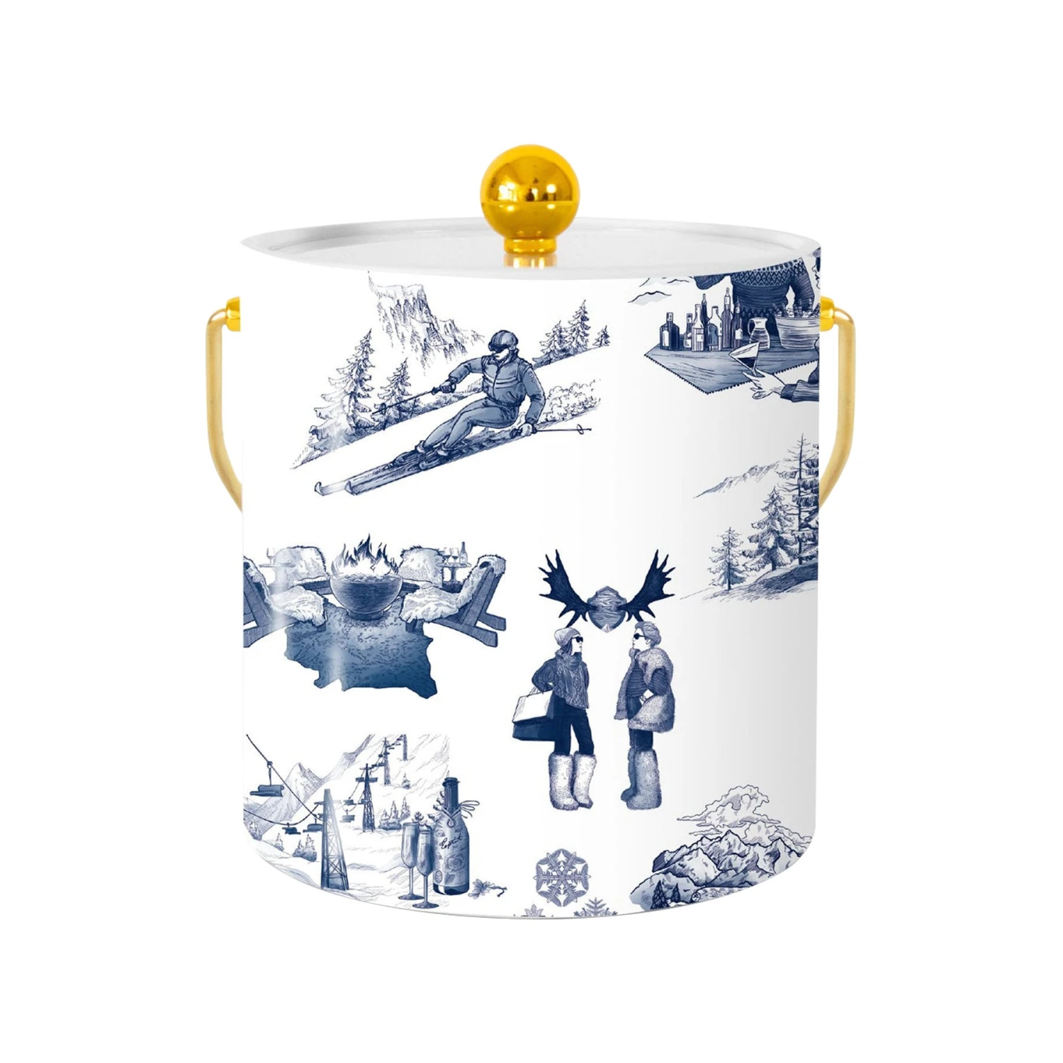 Apres Ski Toile Ice Bucket 3 Apres Ski Toile Ice Bucket
