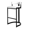 Ballantine Bar Stool In Matte Black White Leather 2 Ballantine Bar Stool In Matte Black White Leather -Furniture & Decoration Shop BallantineBarStoolinMatteBlackWhiteLeather.01