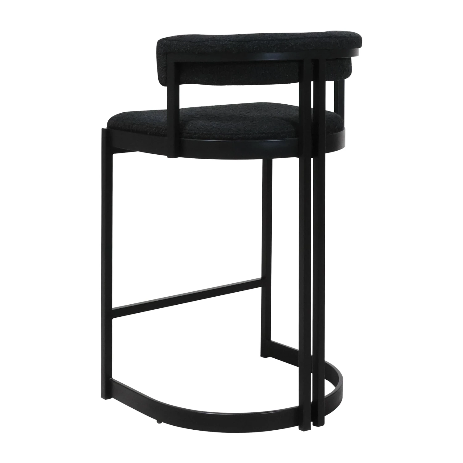 Ballantine Counter Stool In Matte Black Black Boucle 5 Ballantine Counter Stool In Matte Black Black Boucle - Image 3