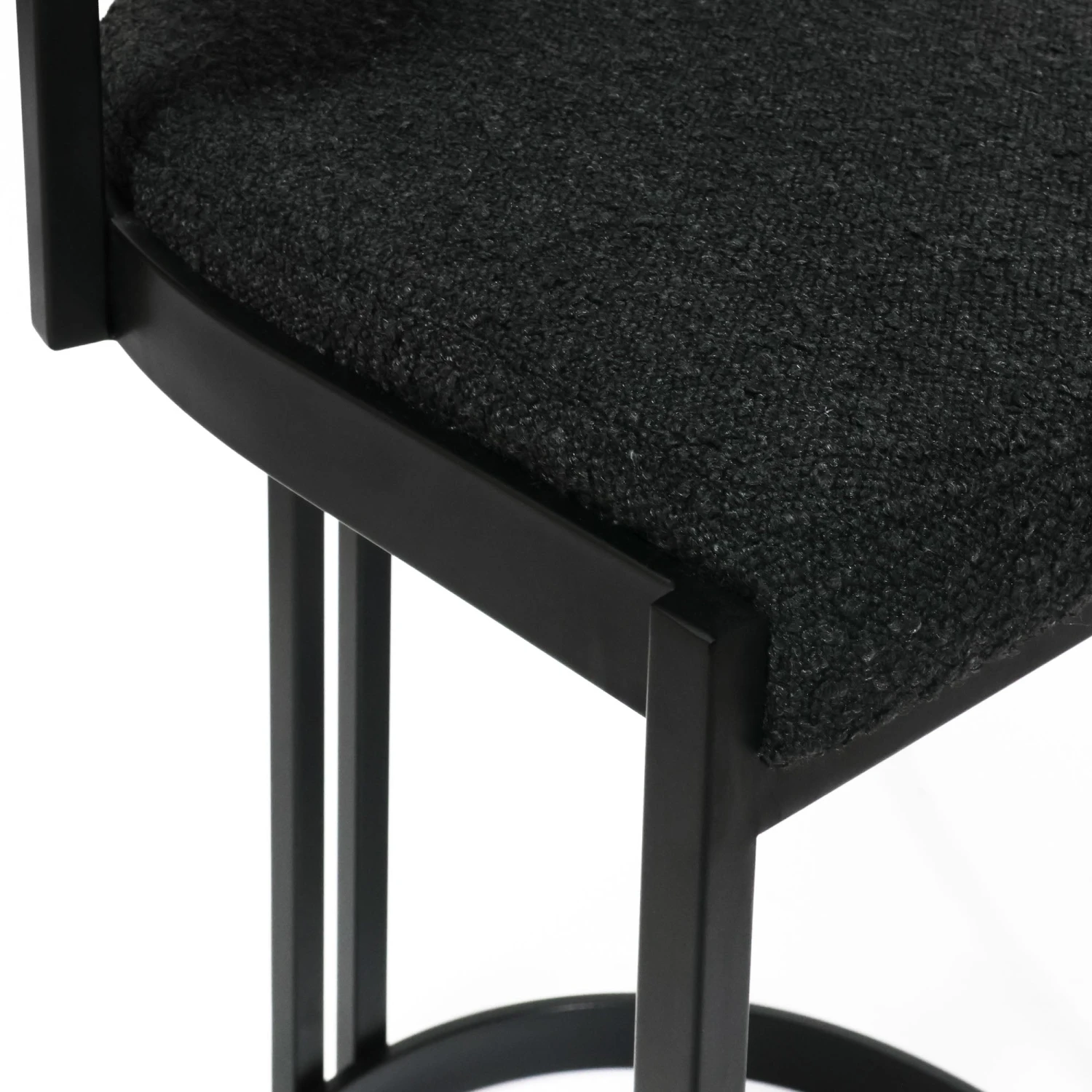 Ballantine Counter Stool In Matte Black Black Boucle 8 Ballantine Counter Stool In Matte Black Black Boucle - Image 6