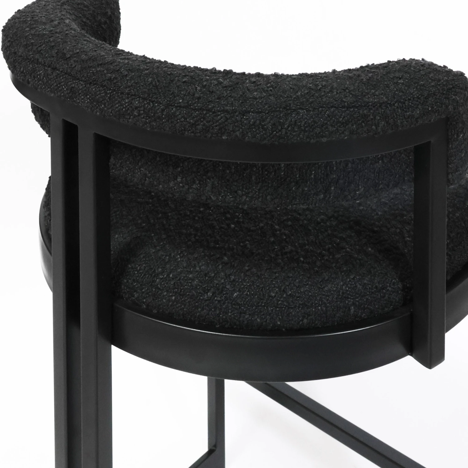 Ballantine Counter Stool In Matte Black Black Boucle 9 Ballantine Counter Stool In Matte Black Black Boucle - Image 7