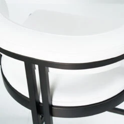 Ballantine Bar Stool In Matte Black White Leather -Furniture & Decoration Shop BallantineCounterStoolinMatteBlackWhiteLeather.04