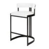 Ballantine Counter Stool In Matte Black White Leather -Furniture & Decoration Shop Ballantine 20Counter 20Stool 20in 20Matte 20Black 20White 20Leather.01