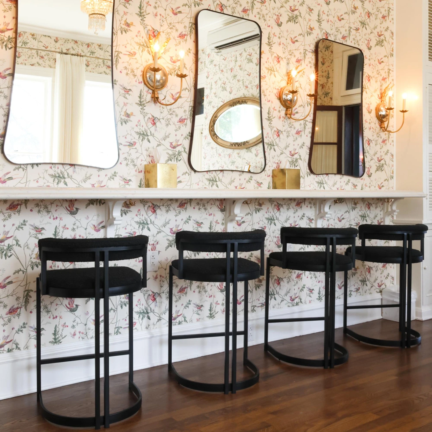 Ballantine Counter Stool In Matte Black Black Boucle 4 Ballantine Counter Stool In Matte Black Black Boucle - Image 2