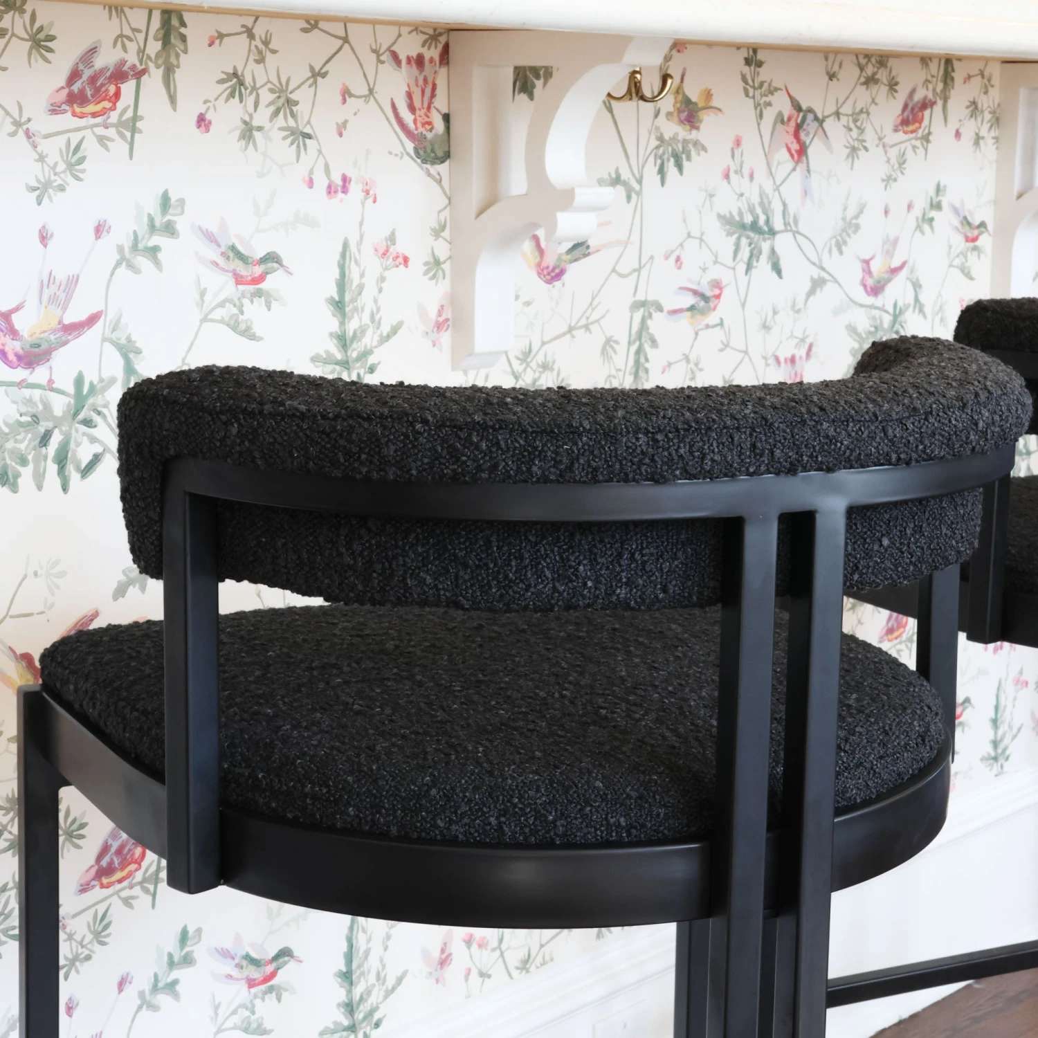 Ballantine Counter Stool In Matte Black Black Boucle 6 Ballantine Counter Stool In Matte Black Black Boucle - Image 4