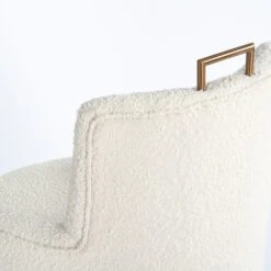 Barrel Dining Chair In Ivory Boucle -Furniture & Decoration Shop BarrelAccentChair.03