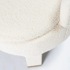 Barrel Dining Chair In Ivory Boucle -Furniture & Decoration Shop BarrelAccentChair.04