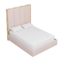 Custom Brant Bed -Furniture & Decoration Shop BrantBedinFrancisBlushChenille.03