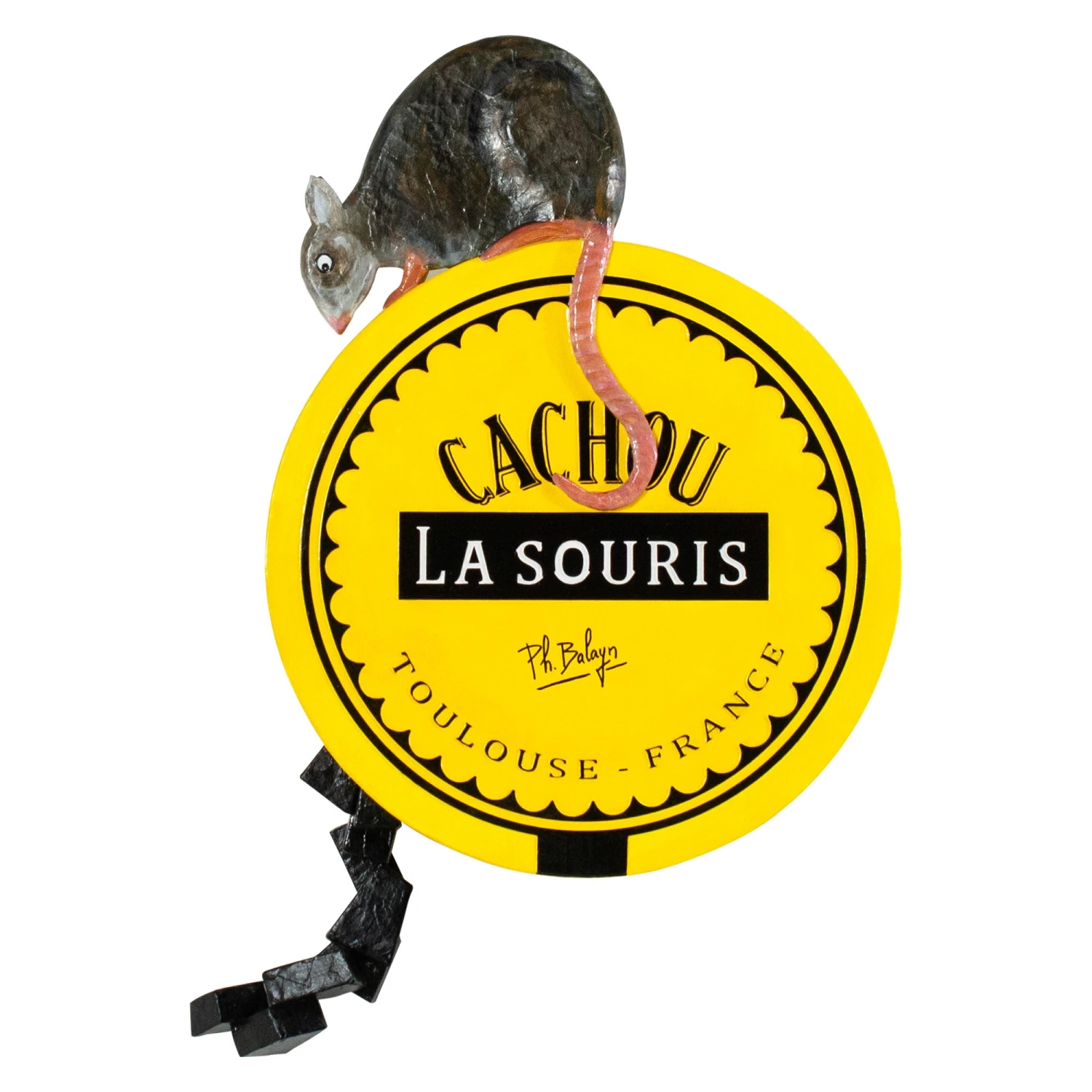 Cachou Mouse Sculpture In Yellow 3 Cachou Mouse Sculpture In Yellow