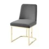Camille Dining Chair In Grey Velvet -Furniture & Decoration Shop CamilleDiningChairinGreyVelvet.01