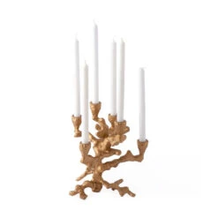 Gold Apple Tree Candle Holder - S