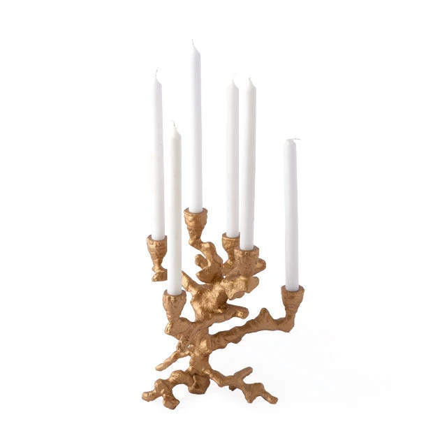 Gold Apple Tree Candle Holder - S 3 Gold Apple Tree Candle Holder - S