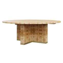Custom Canton Dining Table -Furniture & Decoration Shop CantonDiningTable.GoldenPecanMappaBurl.02 53961b55 7a53 47de 8681 d3a67647bab9