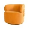 Capri Swivel Chair In Mustard Velvet -Furniture & Decoration Shop CapriSwivelChairInMustardVelvet.01