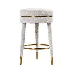 Chance Counter Stool In Grey Boucle