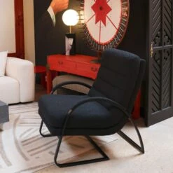 Claude Chair In Black Boucle 13 Claude Chair In Black Boucle -Furniture & Decoration Shop ClaudeChairinBlackBoucle.09