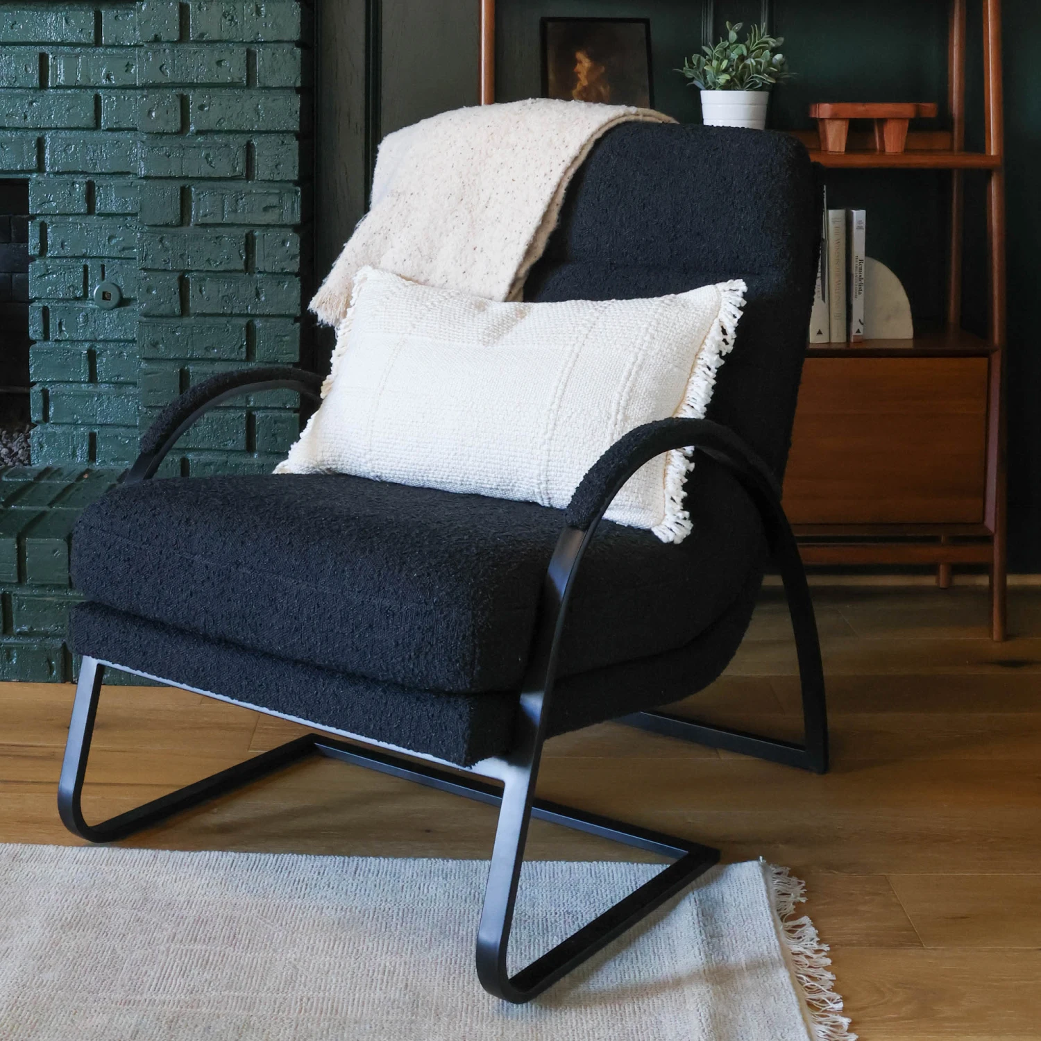 Claude Chair In Black Boucle 4 Claude Chair In Black Boucle - Image 2