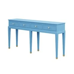 Custom Clement Console Table -Furniture & Decoration Shop ClementConsoleTableinMazieGrasscloth.02