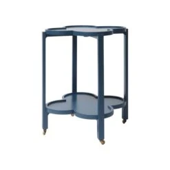 Clover Bar Cart In Dark Blue
