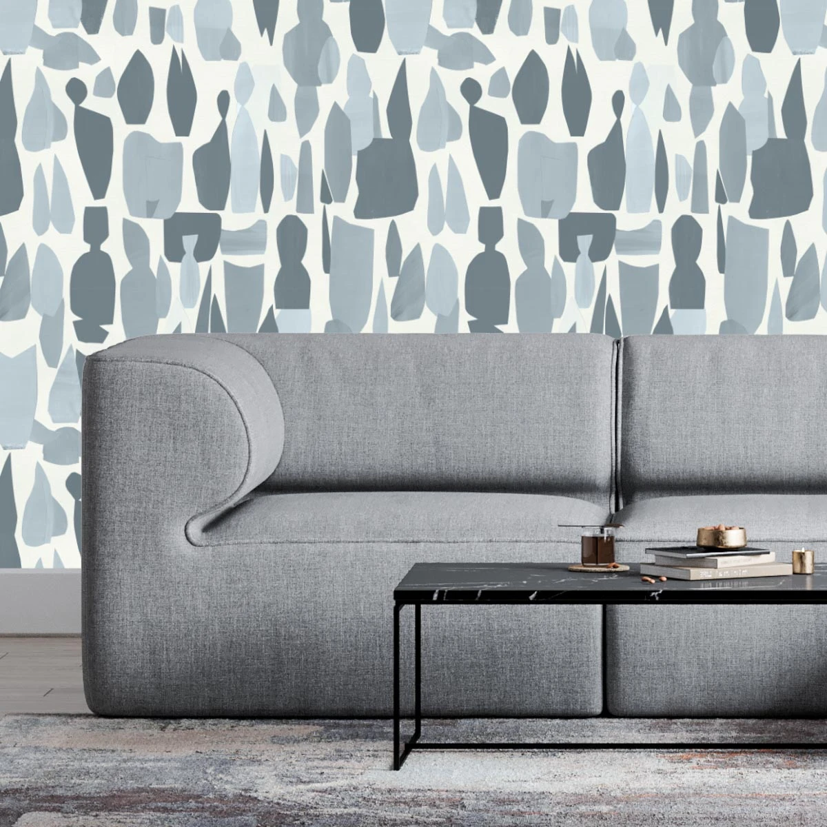 Collage Wallpaper - Pewter 4 Collage Wallpaper - Pewter - Image 2