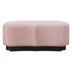 Cruz Ottoman In Mauve Tweed