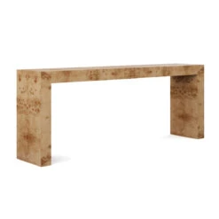 Custom Savannah Console Table -Furniture & Decoration Shop CustomSavannahBurlConsoleTable.GoldenPecanMappaBurl.01