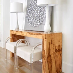 Custom Savannah Console Table -Furniture & Decoration Shop CustomSavannahBurlConsoleTable.GoldenPecanOliveAsh.05