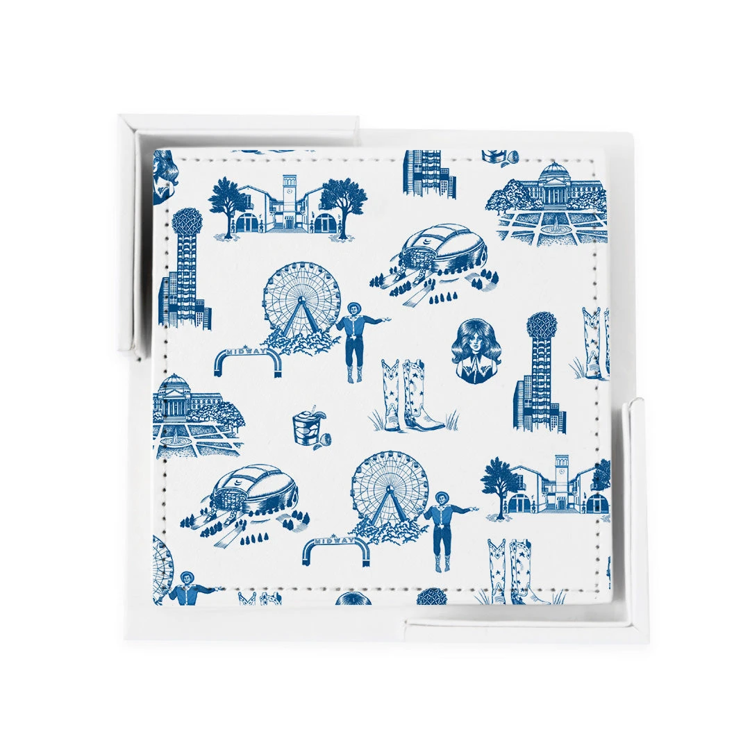 Dallas Toile Coasters 4 Dallas Toile Coasters - Image 2