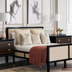 Dobby Natural & Black Stripe Linen Pillow -Furniture & Decoration Shop Dobby Natural Black Stripe Linen Pillow.06