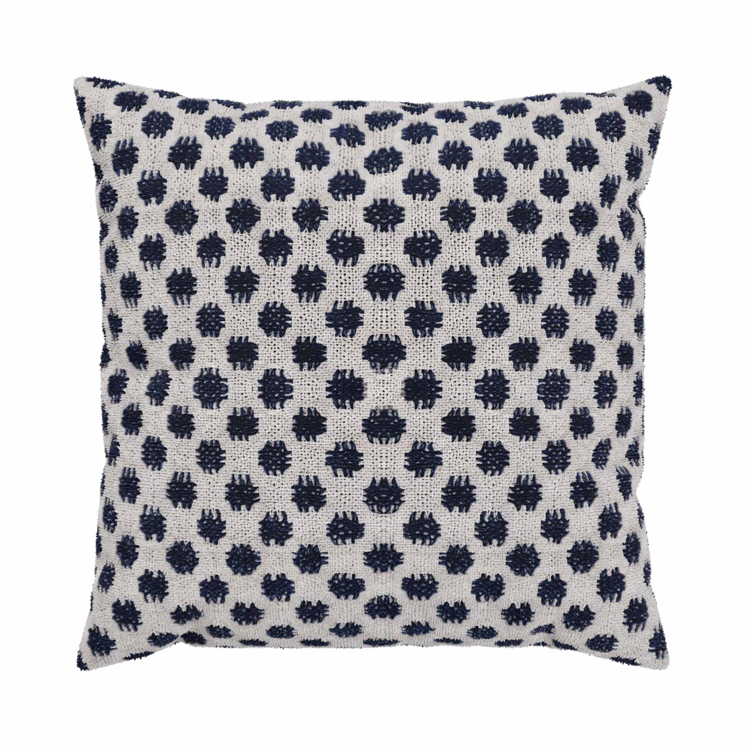 Dobby Navy Dot Linen Pillow 3 Dobby Navy Dot Linen Pillow