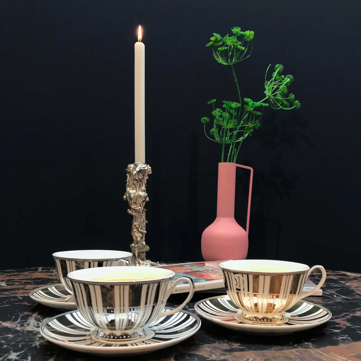 Drip Candle Holder In Silver - XXL 5 Drip Candle Holder In Silver - XXL - Image 3