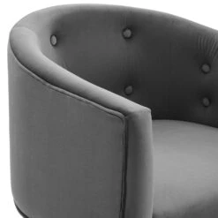 Elle Dining Chair In Grey Velvet -Furniture & Decoration Shop ElleDiningChairInGreyVelvet.05
