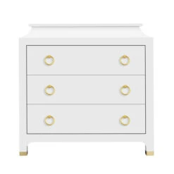 Espionage Chest Petite In White Lacquer