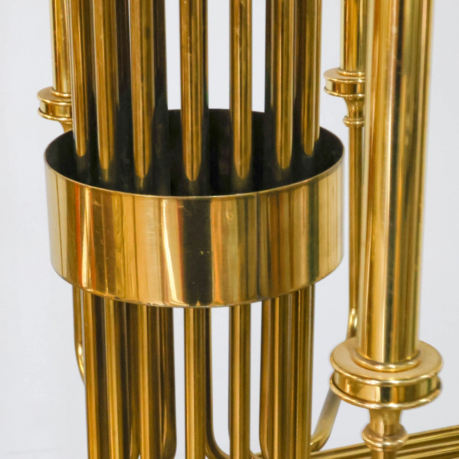 Parzinger Style Brass Chandelier Horizontal 5 Parzinger Style Brass Chandelier Horizontal - Image 3