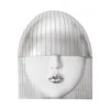Fashion Faces Large Kiss Wall Art - Silver