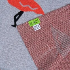 Flamingo Throw Blanket - Grey -Furniture & Decoration Shop Flamingo 20Throw 20Blanket 20 20Grey.04