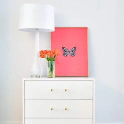 Furniture & Decoration Shop -Furniture & Decoration Shop Framed 20Butterfly 20Print 20in 20Persimmon.02