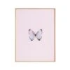 Framed Butterfly Print In Pink Marshmallow