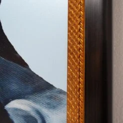 Framed Equestrian Artwork On Silk Cloth - Light Blue -Furniture & Decoration Shop Framed 20Equestrian 20Artwork 20on 20Silk 20Cloth 20 20Light 20Blue.04