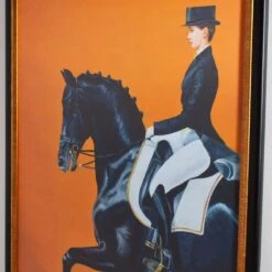 Framed Equestrian Artwork On Silk Cloth - Orange 10 Framed Equestrian Artwork On Silk Cloth - Orange -Furniture & Decoration Shop Framed 20Equestrian 20Artwork 20on 20Silk 20Cloth 20 20Orange.04