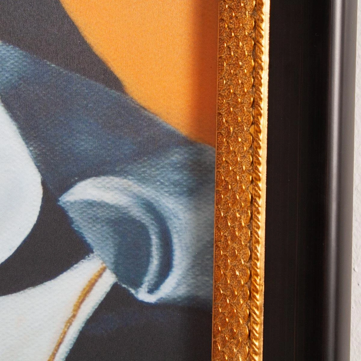 Framed Equestrian Artwork On Silk Cloth - Orange 7 Framed Equestrian Artwork On Silk Cloth - Orange - Image 5