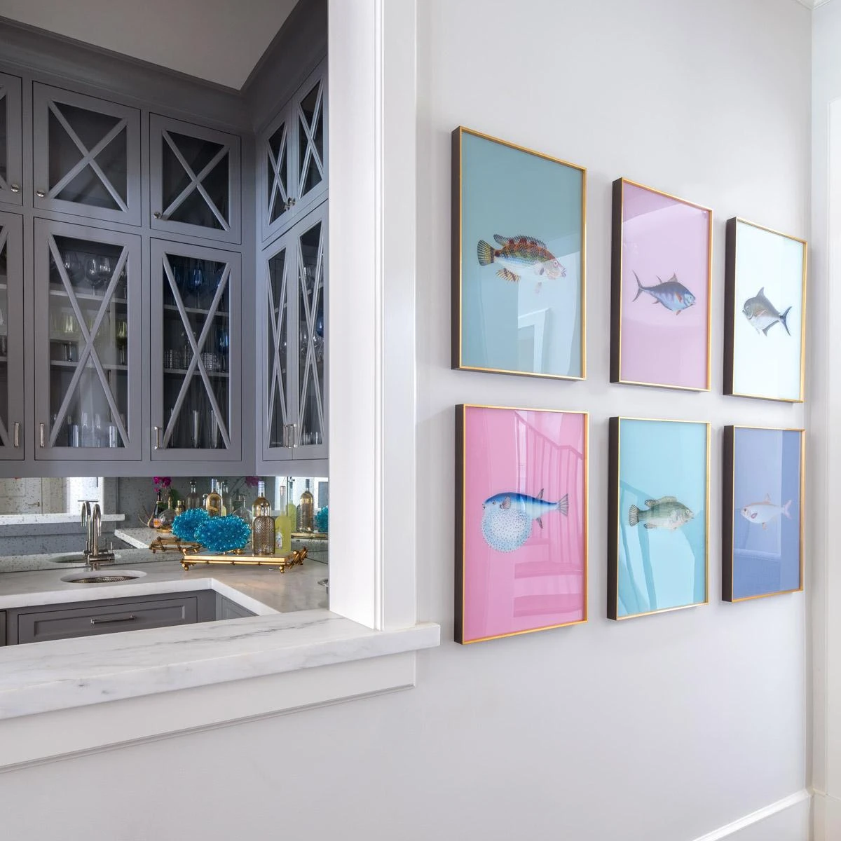 Framed Fish Print In Seagrass 4 Framed Fish Print In Seagrass - Image 2