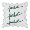Fuck It Large Scallop Pillow Cover - Emerald -Furniture & Decoration Shop FuckItPillowCover Emerald.01
