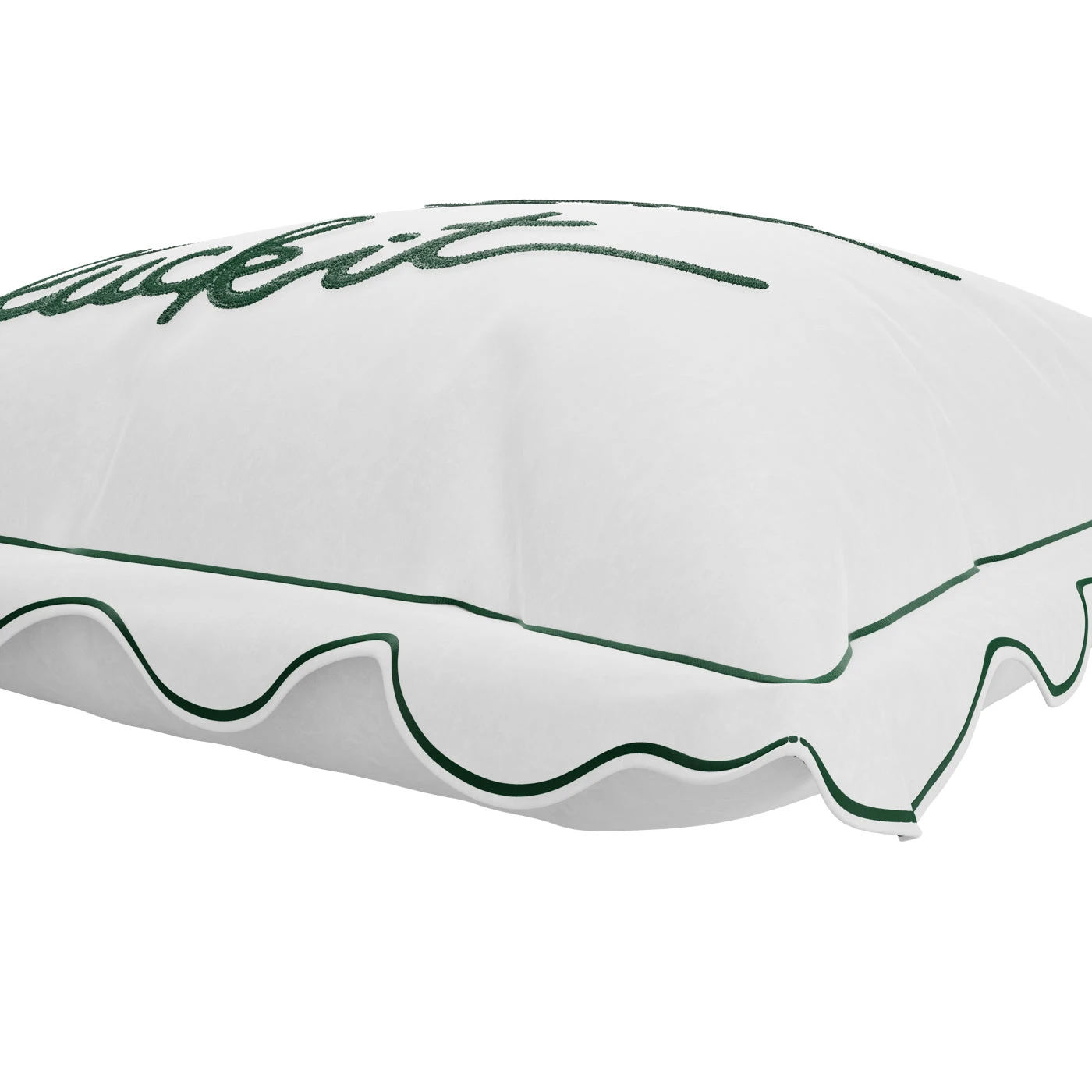 Fuck It Large Scallop Pillow Cover - Emerald 9 Fuck It Large Scallop Pillow Cover - Emerald - Image 7