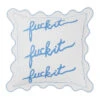 Fuck It Large Scallop Pillow Cover - Sapphire -Furniture & Decoration Shop FuckItPillowCover Sapphire.01