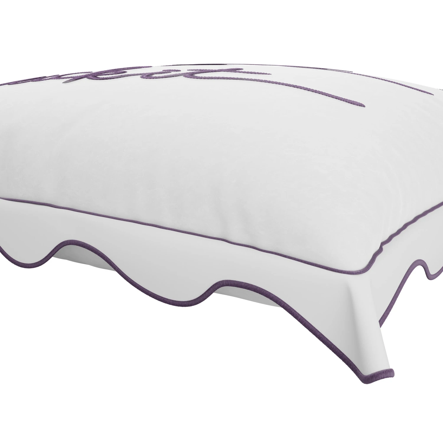 Fuck It Large Scallop Pillow Cover - Lavender 6 Fuck It Large Scallop Pillow Cover - Lavender - Image 4