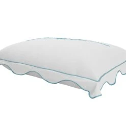 Fuck It Small Scallop Pillow Cover - Sky Blue -Furniture & Decoration Shop FuckItSmallScallopPillowCover SkyBlue.04
