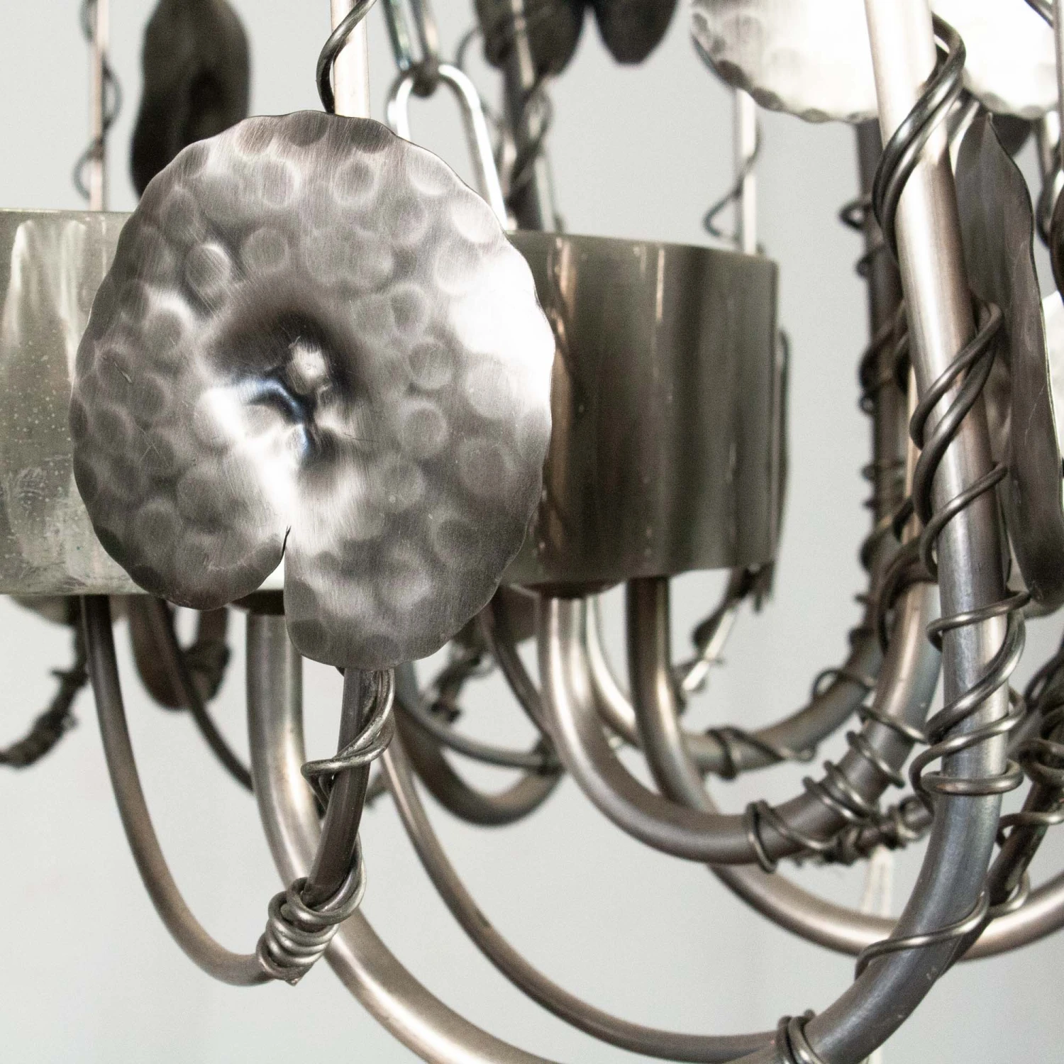 Brutalist Style Metal Chandelier - Chrome - Global Views Second 4 Brutalist Style Metal Chandelier - Chrome - Global Views Second - Image 2