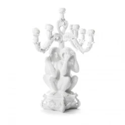 Giant Burlesque 3 Monkeys Candelabra - White By Seletti -Furniture & Decoration Shop GiantBurlesque3MonkeysCandelabra WhitebySeletti.03